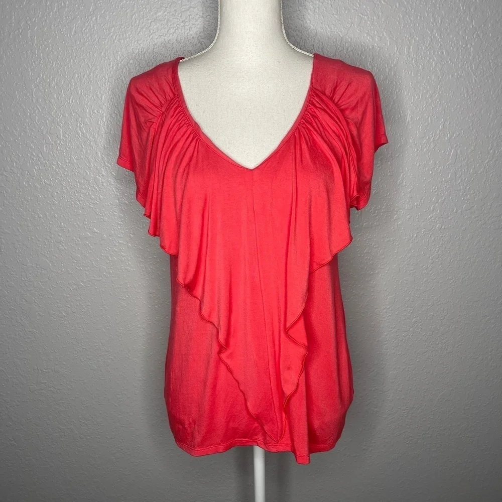 Renn - Salmon Color‎ Blouse with ruffle detail